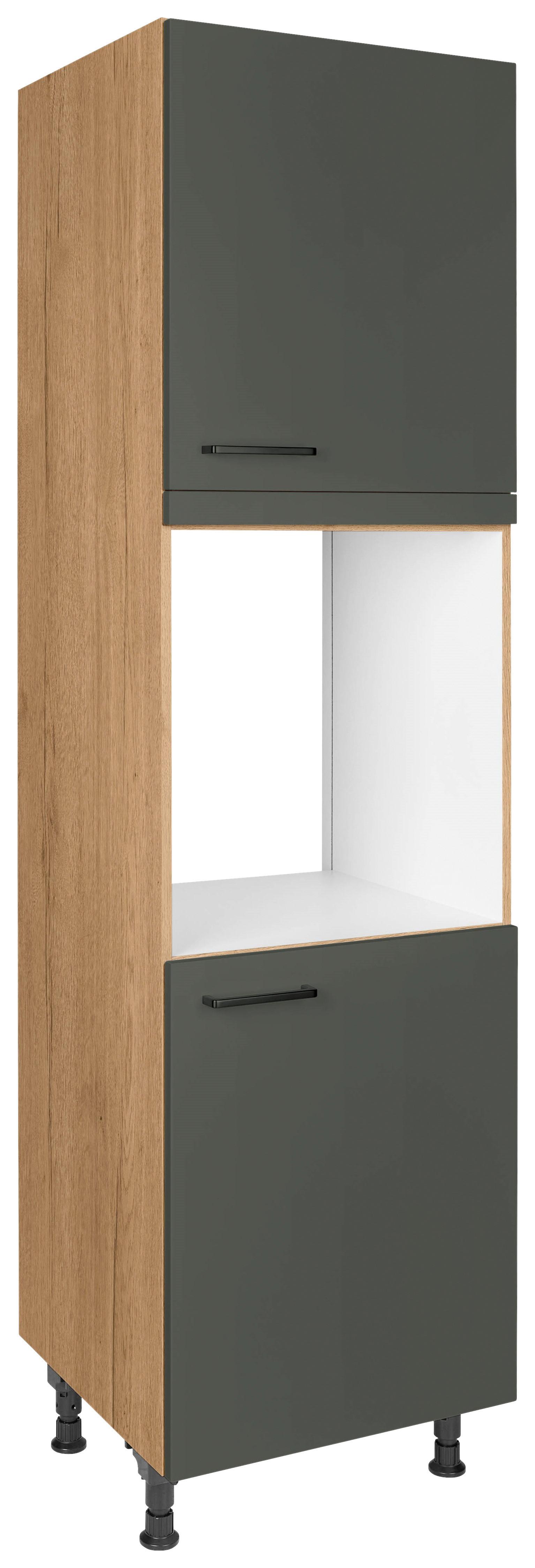 Geräteumbauschrank Easytouch - Eichefarben/Grün, MODERN, Holzwerkstoff (60/216,6/58cm) - Nobilia