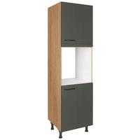 Geräteumbauschrank Easytouch - Eichefarben/Grün, MODERN, Holzwerkstoff (60/216,6/58cm) - Nobilia