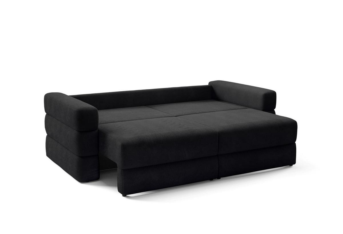 Schlafsofa Terazzo Schwarz B: 254cm - Schwarz, Design, Textil (254/93/167cm) - Livetastic