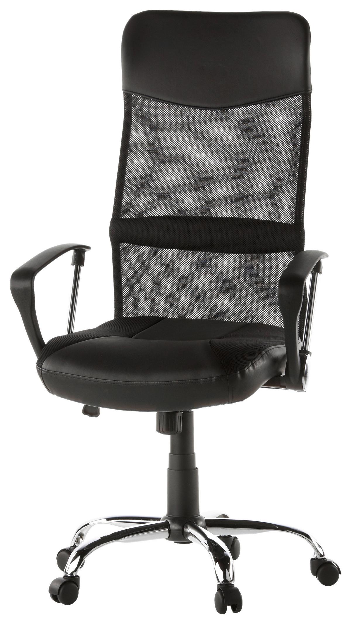 Drehstuhl Arton 20 Schwarz - Chromfarben/Schwarz, MODERN, Kunststoff/Textil (60/122/52cm) - MID.YOU