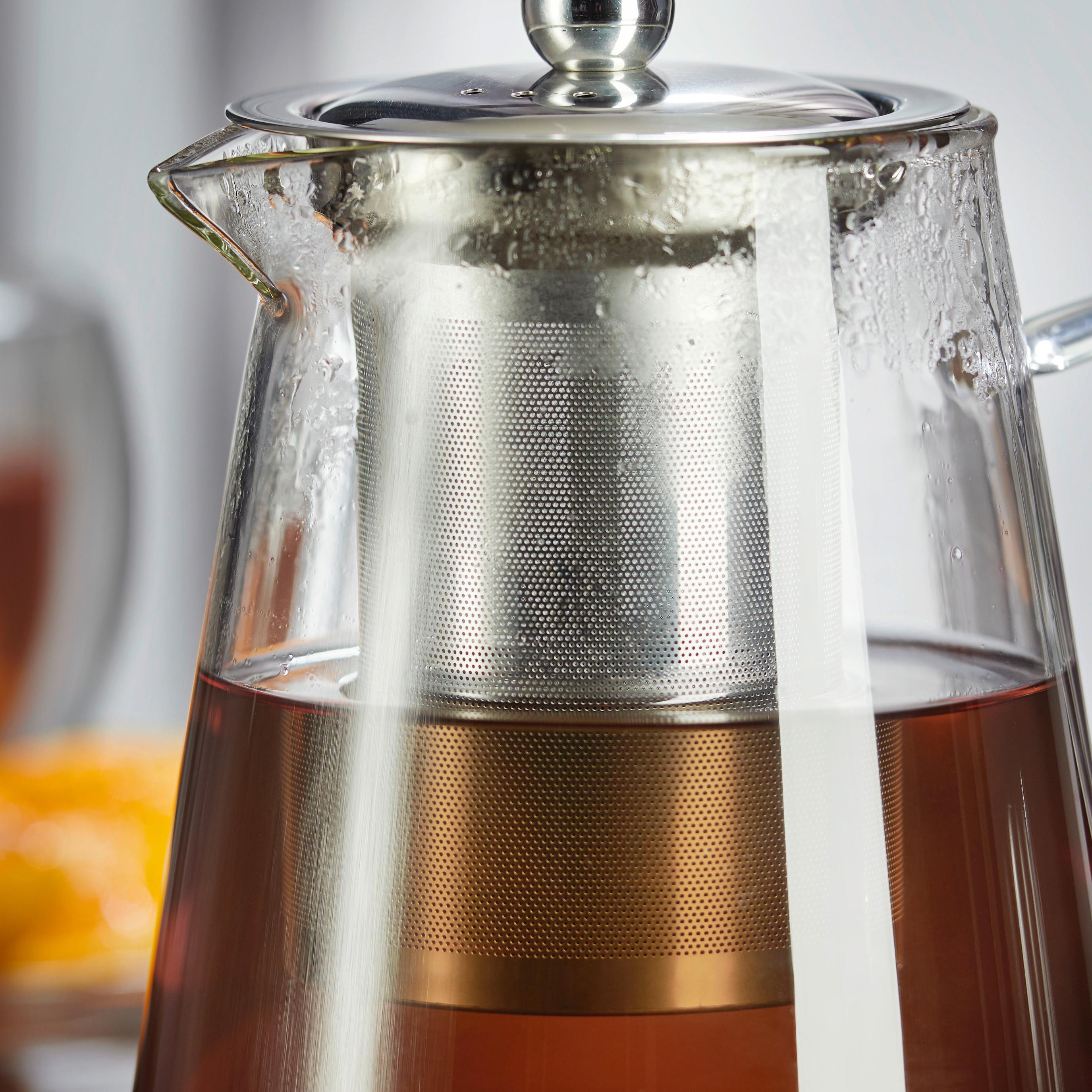 Čajová Kanvica Tea Fusion - číra/farby ušľachtilej ocele, Moderný, kov/sklo (11,5/17cm) - Premium Living