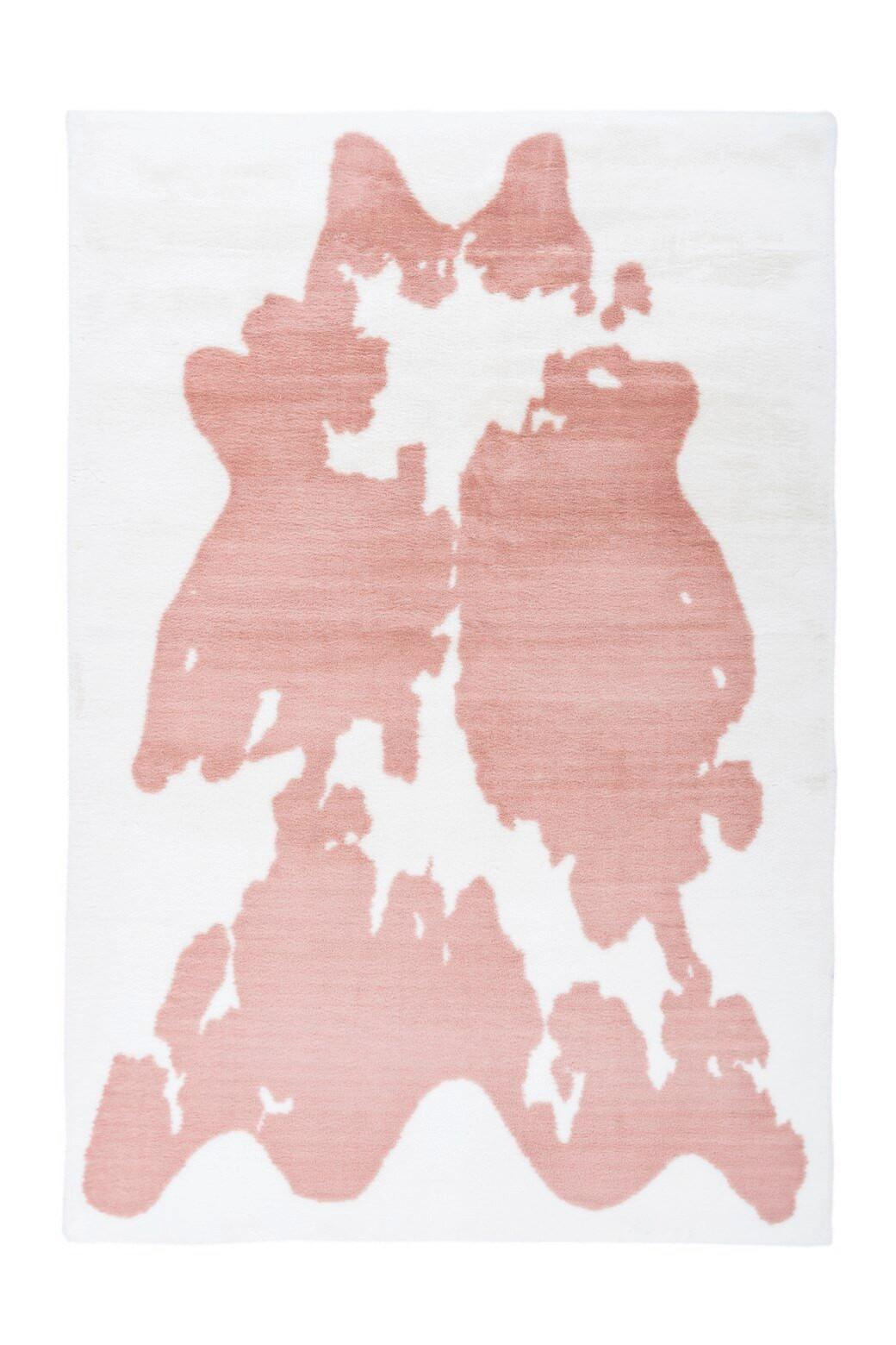 Hochflorteppich Rabbit Animal Rosa/Weiß, 120x160 cm - Rosa/Weiß, KONVENTIONELL, Textil (120/160cm) - Kayoom