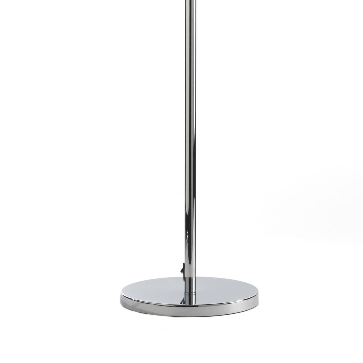 Stehleuchte Chromfarben Hellgrau L: 50 cm - Chromfarben/Hellgrau, Design, Glas/Kunststoff (50/30/158cm)