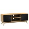 Lowboard Cassie Schwarz Eichefarben B: 140 cm - Eichefarben/Schwarz, Design, Holz/Holzwerkstoff (140/53/39cm) - MID.YOU