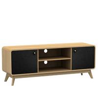 Lowboard Cassie Schwarz Eichefarben B: 140 cm - Eichefarben/Schwarz, Design, Holz/Holzwerkstoff (140/53/39cm) - MID.YOU