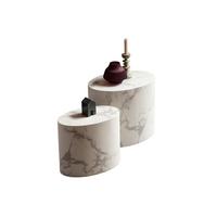 Couchtischset Weiß 2-Teilig - Weiß, Design, Holzwerkstoff (48-40/33-24,5/40-33cm) - Livetastic