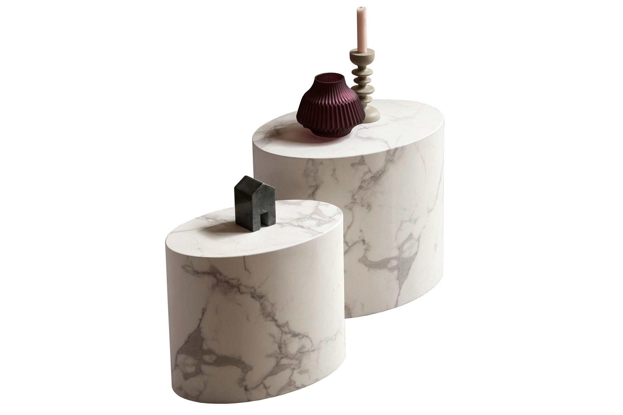 Couchtischset Weiß 2-Teilig