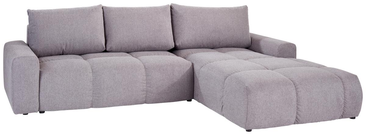 Ecksofa mit Schlaffunktion + Bettkasten Atlantic Grau - Schwarz/Grau, Design, Textil (305/214cm) - Luca Bessoni