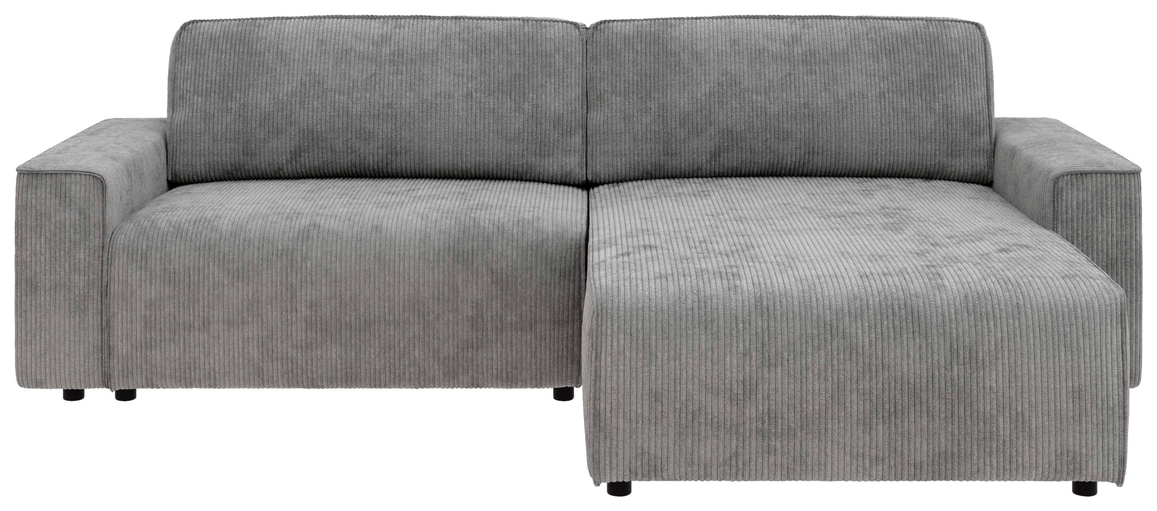 Ecksofa Chance, Hellgrau S: 265x164 cm - Hellgrau/Schwarz, MODERN, Textil (265/164cm) - Trendmanufaktur