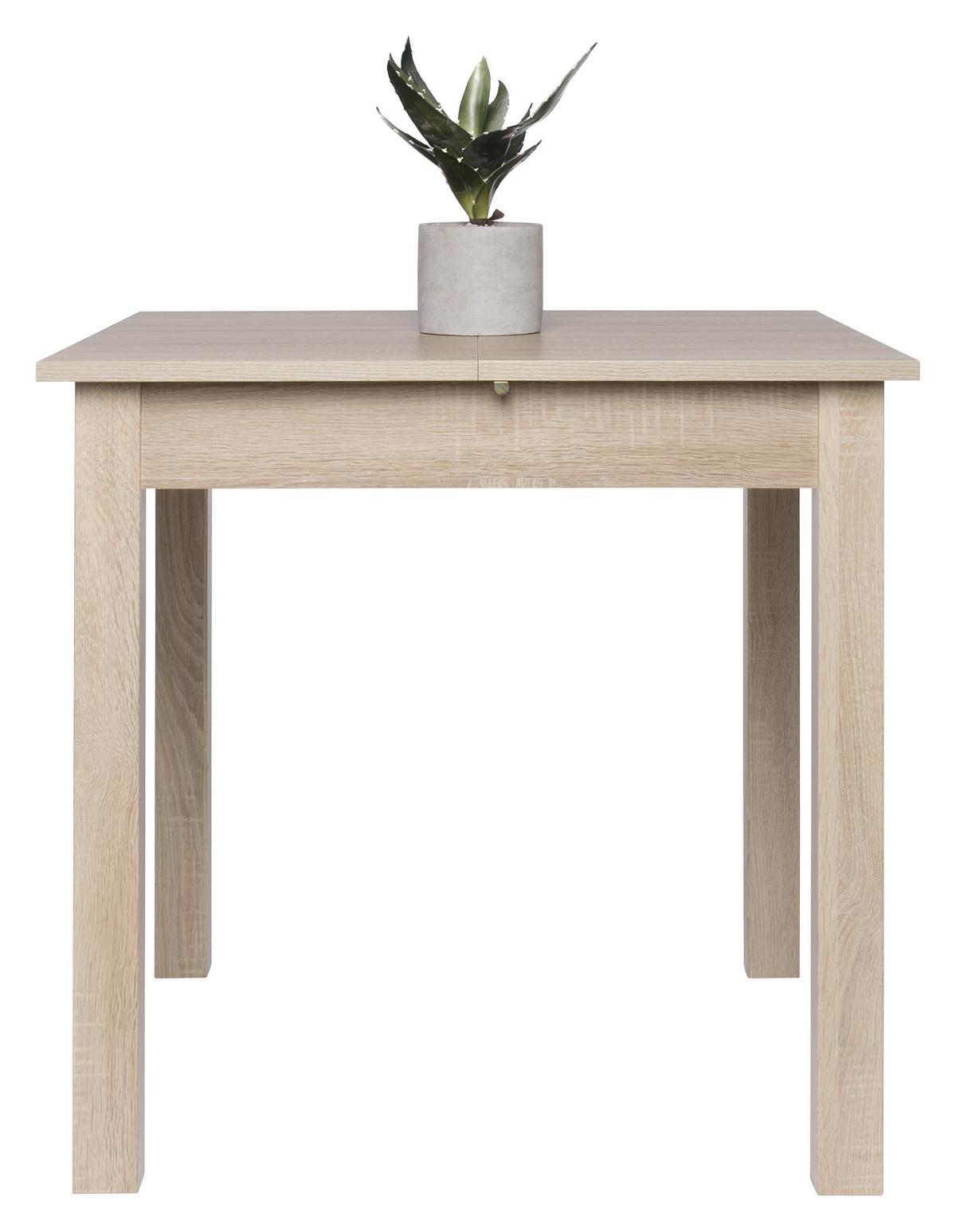 Esstisch ausziehbar Coburg 80-120x80 cm Eiche Dekor - Sonoma Eiche, Design, Holzwerkstoff (80/80/76,5cm) - MID.YOU
