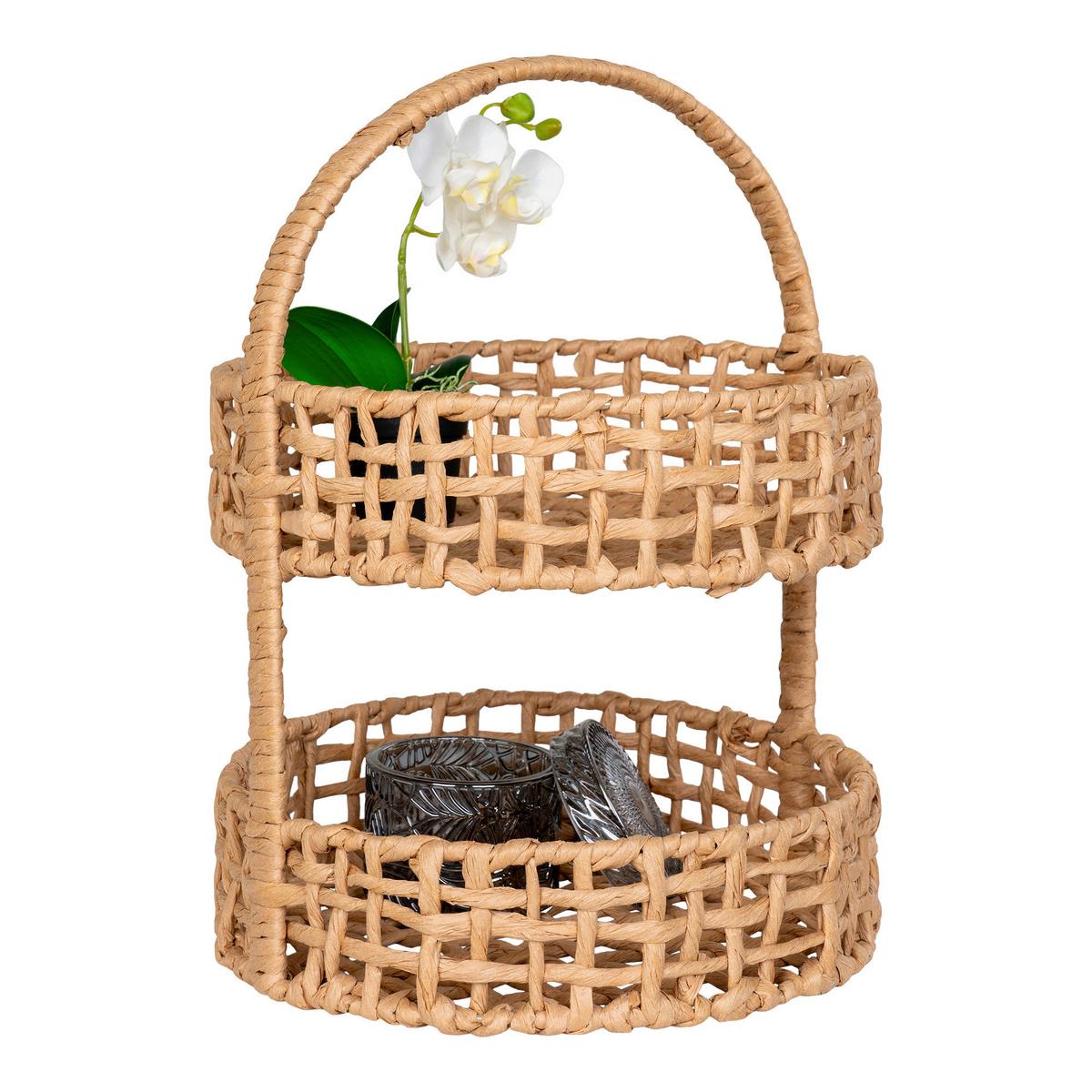 Dekokorb Anadia Braun B: 29 Cm - Braun, Design, Papier/Metall (29/39/29cm)