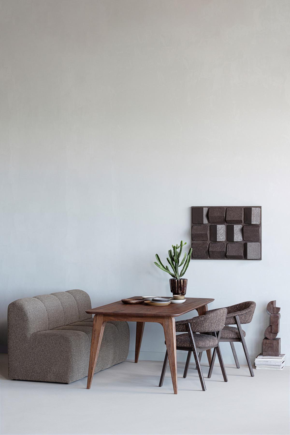 ARMLEHNSTUHL-SET Tunar Dunkelbraun 2-teilig - Dunkelbraun, MODERN, Holz/Textil (60/77/60cm) - Livetastic