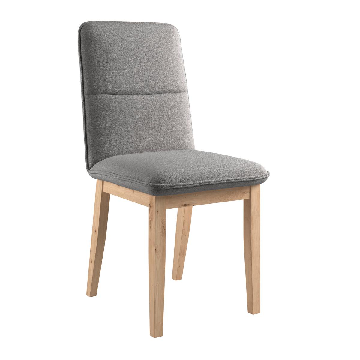 Vierfußstuhl Beluna Ii Webstoff Dunkelgrau, B: 47cm - Eichefarben/Dunkelgrau, KONVENTIONELL, Holz/Textil (47/91/44cm) - James Wood