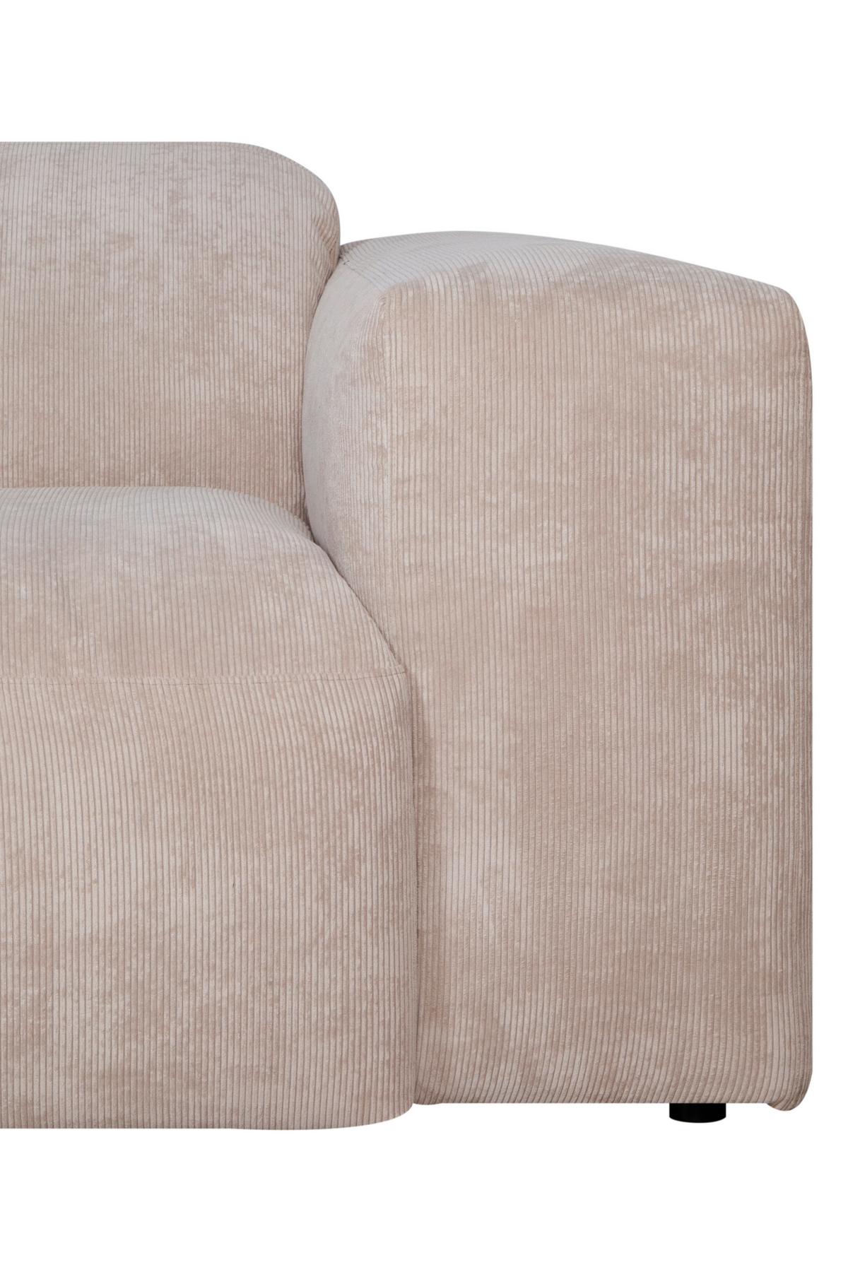 ECKSOFA Hannah Beige S: 170x343cm - Beige/Schwarz, Design, Textil (170/343cm) - MID.YOU