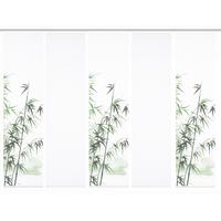 Flächenvorhang Rufus 5er Set - Weiß/Grün, Natur, Textil (60/245cm)