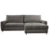 Ecksofa Naomi Graubraun/Schwarz, 265 cm - Graubraun/Schwarz, Design, Textil (265/162cm) - MID.YOU