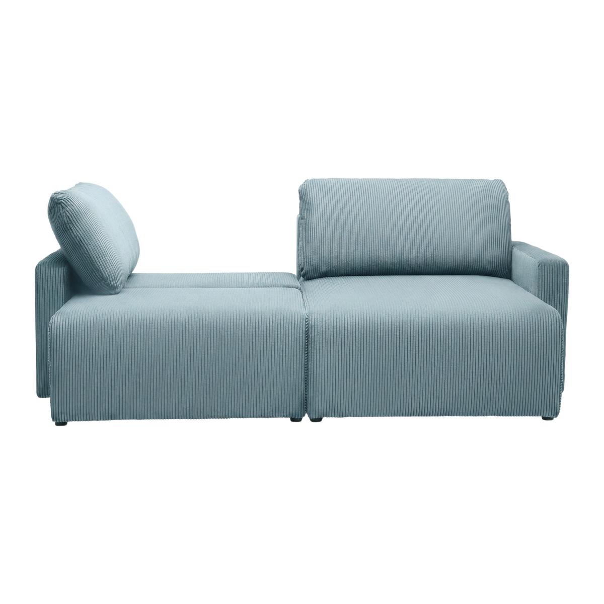 Rohová sedačka DAVE, obojstranná,petrolejový menč. - petrolejová, Modern, textil (227/146cm) - Based