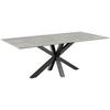 Esstisch Heaven 200x100x75,5cm Grau/Schwarz - Schwarz/Grau, Design, Keramik/Metall (200/100/75,5cm) - MID.YOU