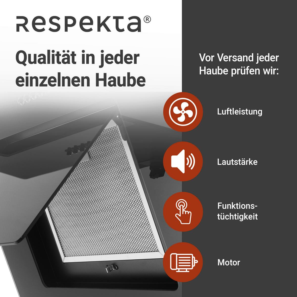 Dunstabzugshaube Svea Schwarz B: 90 Cm, Led - Schwarz, Trend, Glas/Metall (90/73,9-111,9/36cm) - Respekta