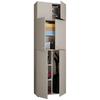 Mehrzweckschrank Lona Xxl Grau Stehend Bxh: 70/223 Cm - Schwarz/Grau, MODERN, Holzwerkstoff (70/223/39cm) - MID.YOU