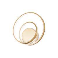 LED-Wandleuchte Ottone Messingfarben B: 30 cm - Messingfarben, Design, Kunststoff/Metall (29/30/8cm) - Ideal Lux