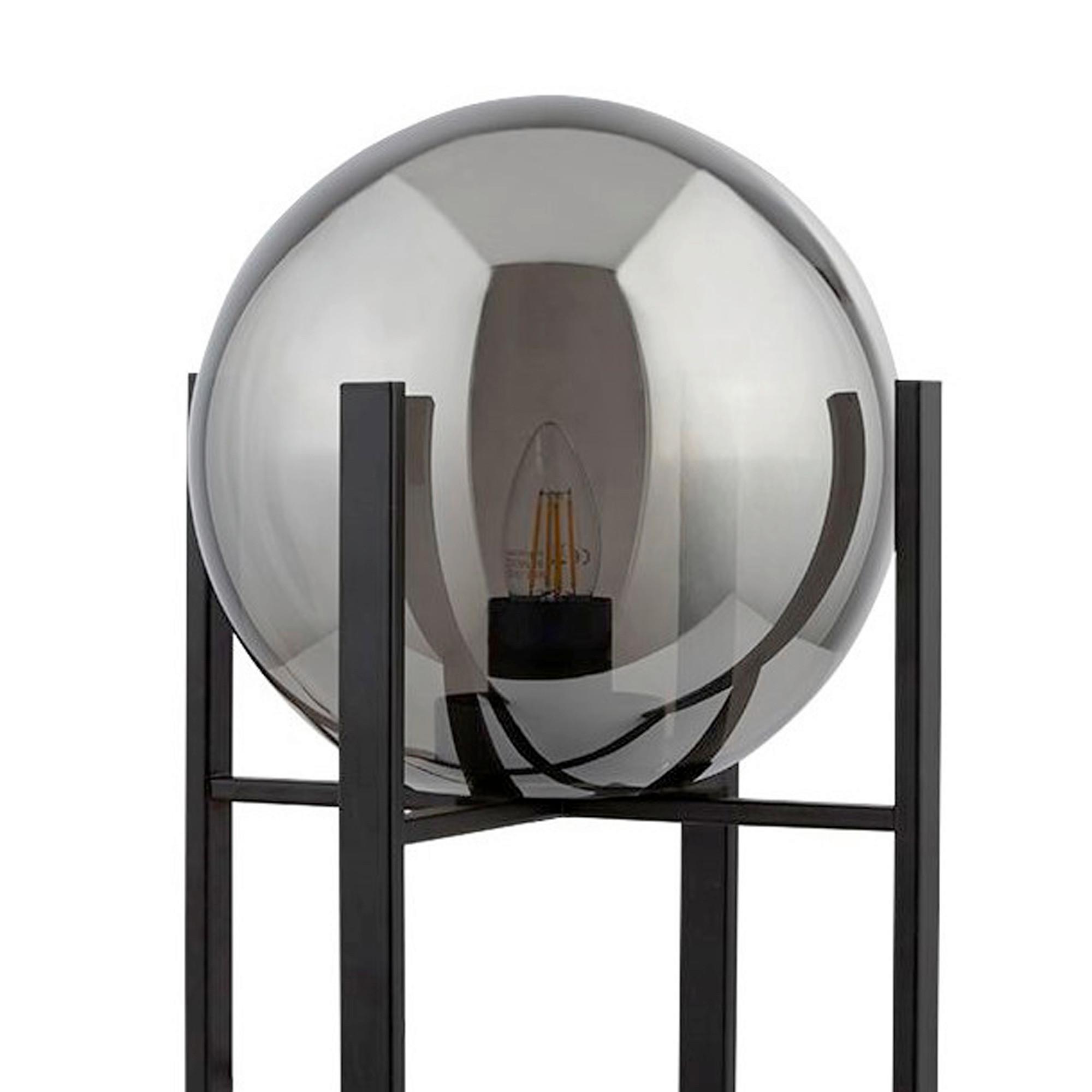 Tischleuchte Eu1029-1sm - Schwarz, Design, Glas/Metall (28/43cm)