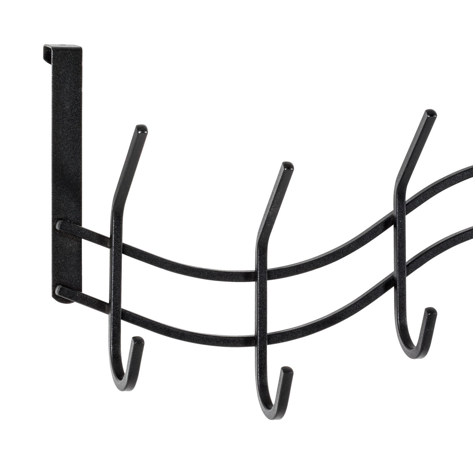 Fali Akasztóléc Uschi - fekete, Modern, fém (46/24/8cm)