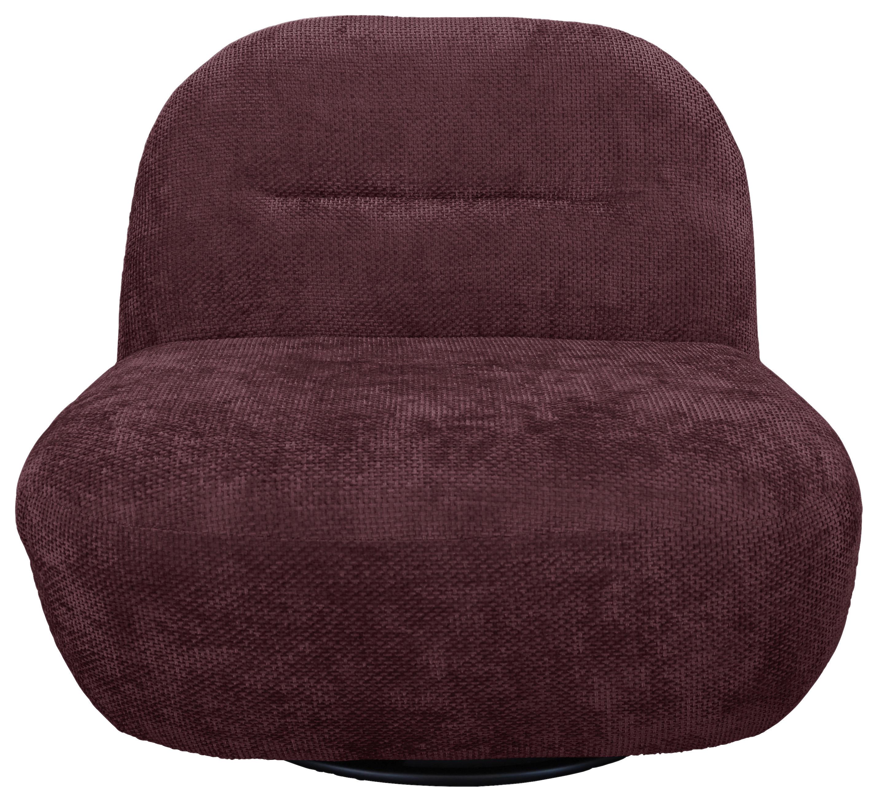 Relaxsessel Bunty Bordeaux B: 85 cm - Bordeaux/Schwarz, Basics, Textil (85/74/85cm) - Livetastic