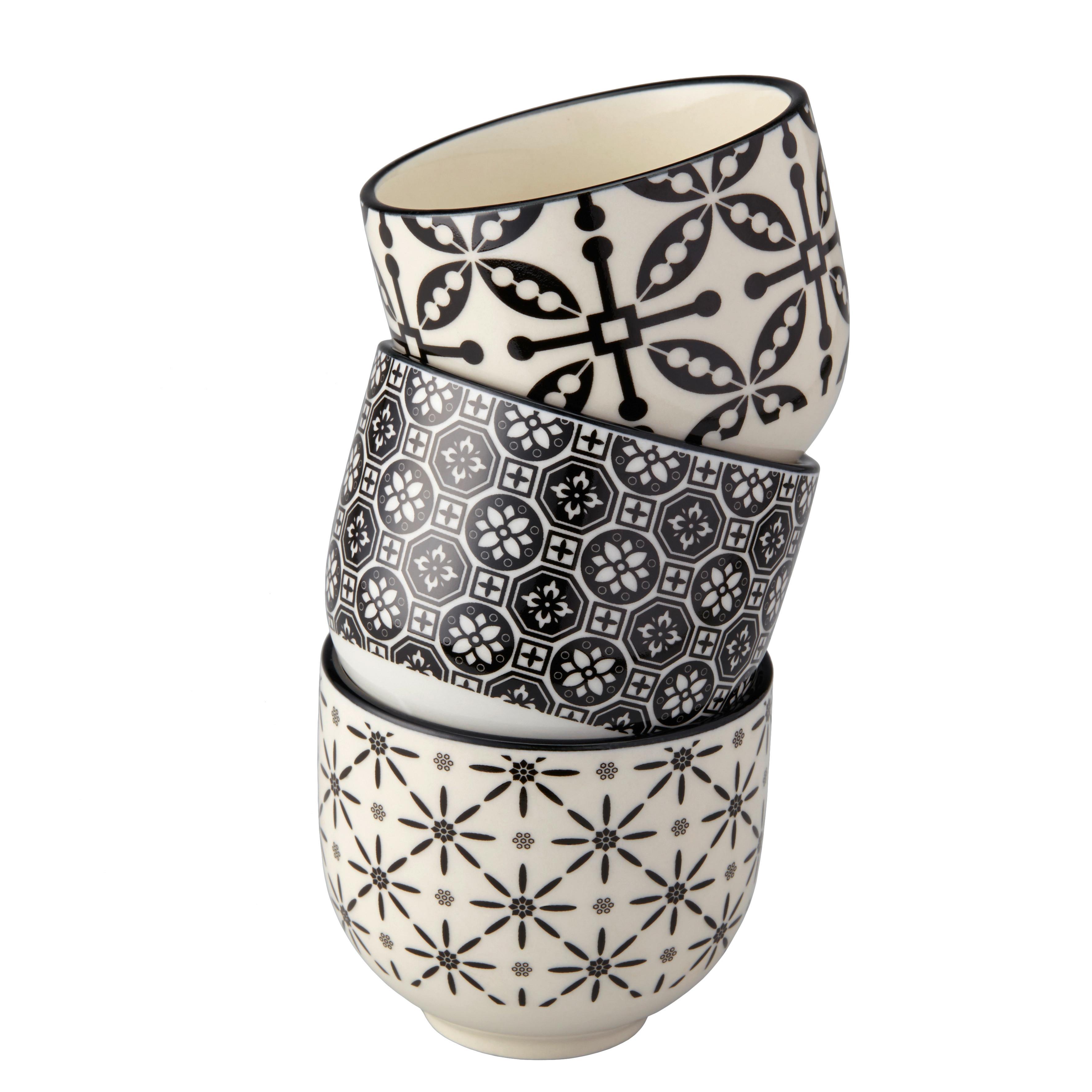 ŠÁLEK NA ČAJ Shiva - bílá/černá, Lifestyle, keramika (7/6cm) - Modern Living