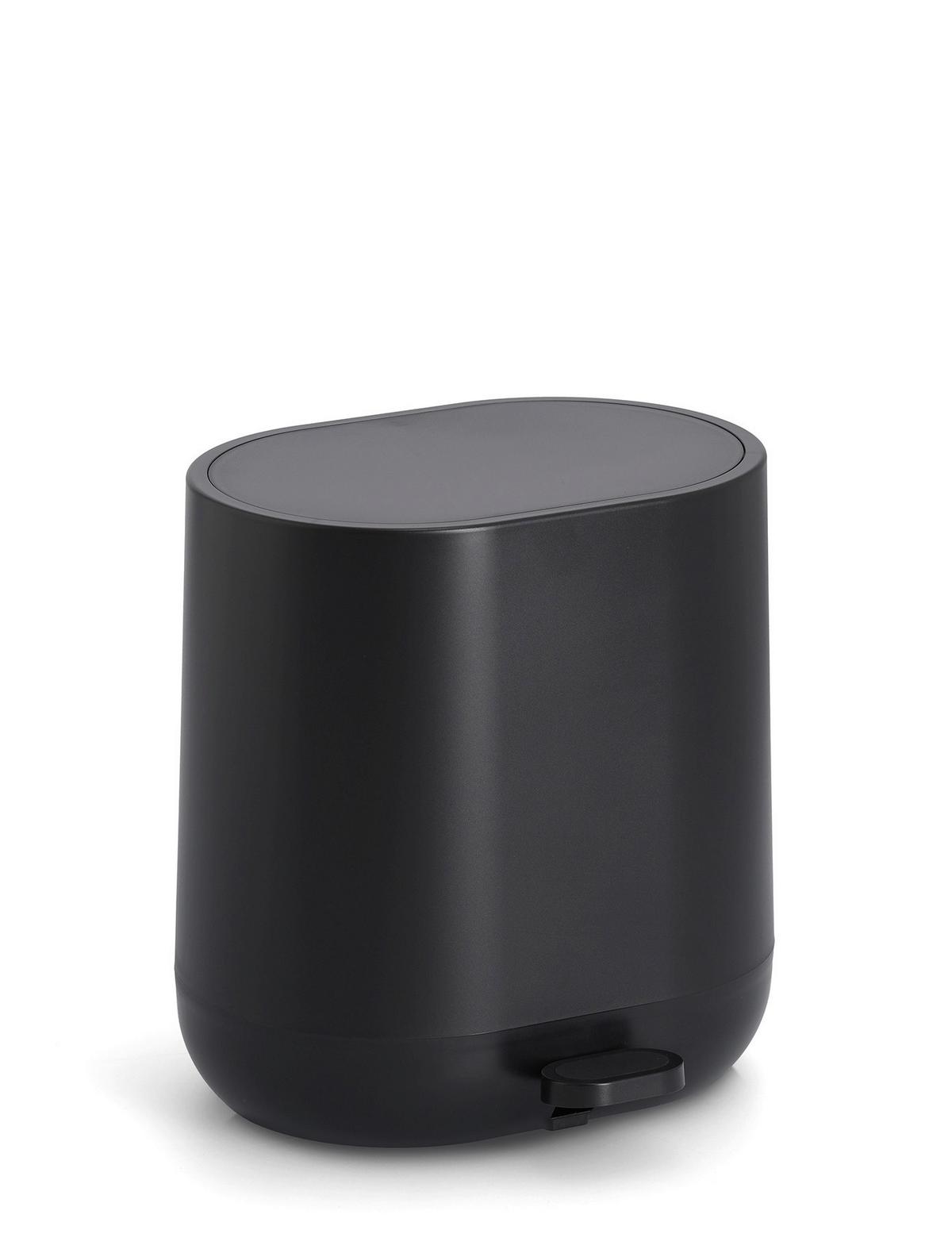 BAD-ACCESSOIRE-SET Kunststoff, Schwarz, 4--Teilig. - Schwarz, Basics, Kunststoff (50/35/35cm) - Zeller Present