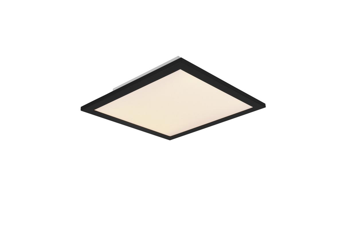 Led-deckenleuchte L: 30 Cm, 1-Flammig, Quadratisch - Schwarz, Basics, Metall (30/30/5cm)