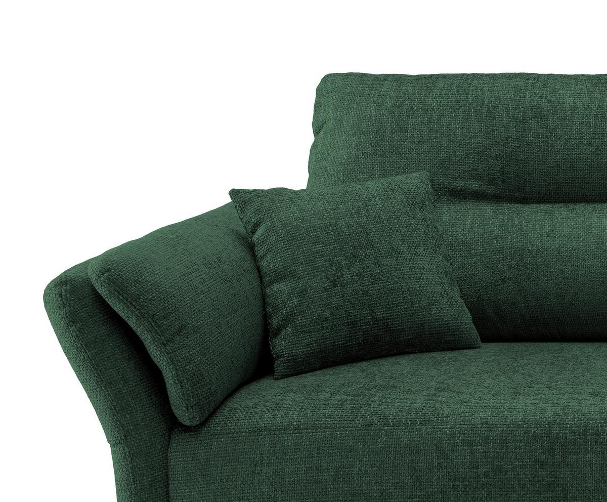 Ecksofa Piatelli Waldgrün S: 269x172 Cm - Waldgrün/Schwarz, MODERN, Textil (269/172cm) - MID.YOU