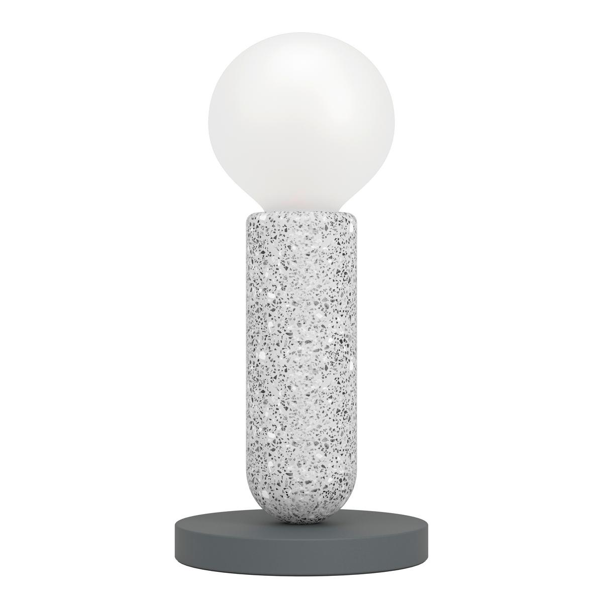 Tischleuchte 39835* Giaconecchia - Anthrazit/Grau, Basics, Stein/Metall (5,5/17,5cm) - Eglo