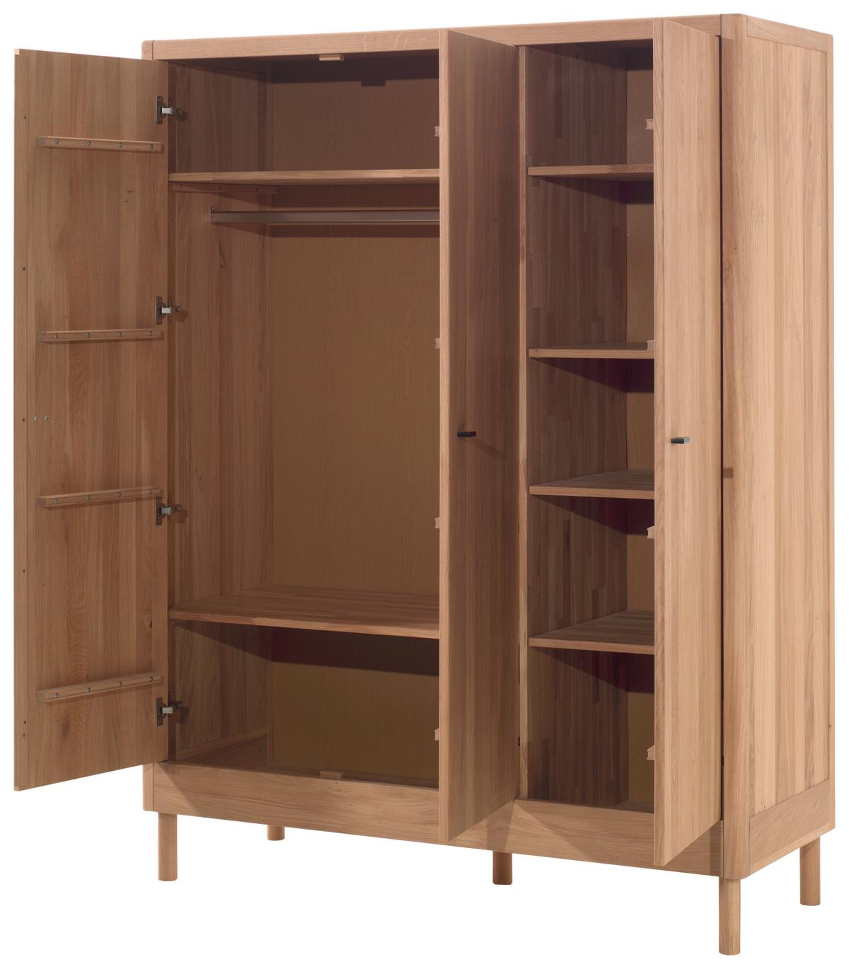 Drehtürenschrank Forrest Naturfarben B: 145,8cm - Eichefarben, MODERN, Holz (145,8/190/55cm) - Vipack