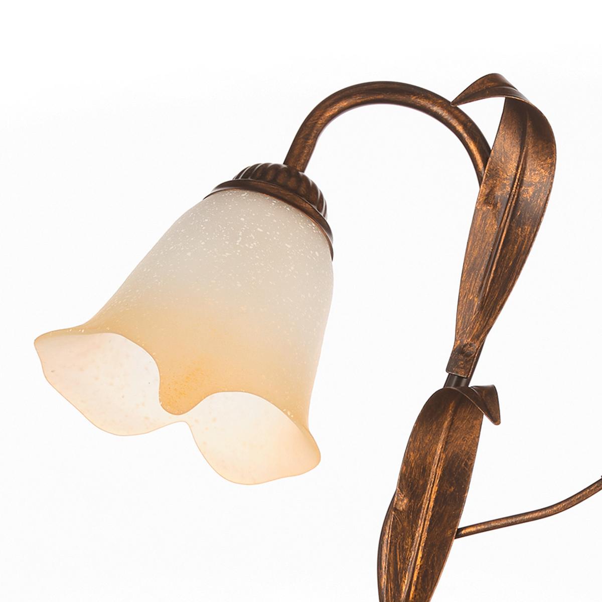 Deckenleuchte 4722/Pl3b - Bronzefarben, KONVENTIONELL, Glas/Metall (53/20cm)