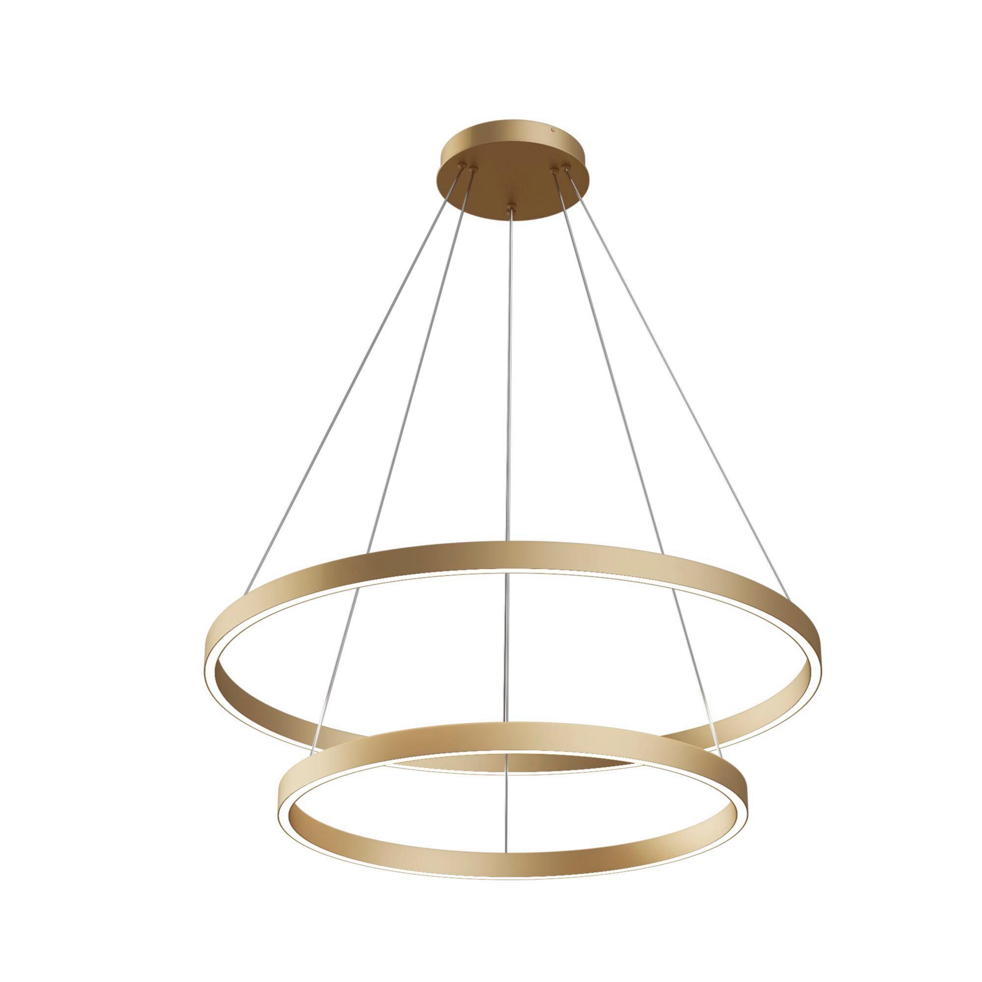 Pendelleuchte Rim - Messingfarben, Trend, Metall (80/120cm) - MAYTONI