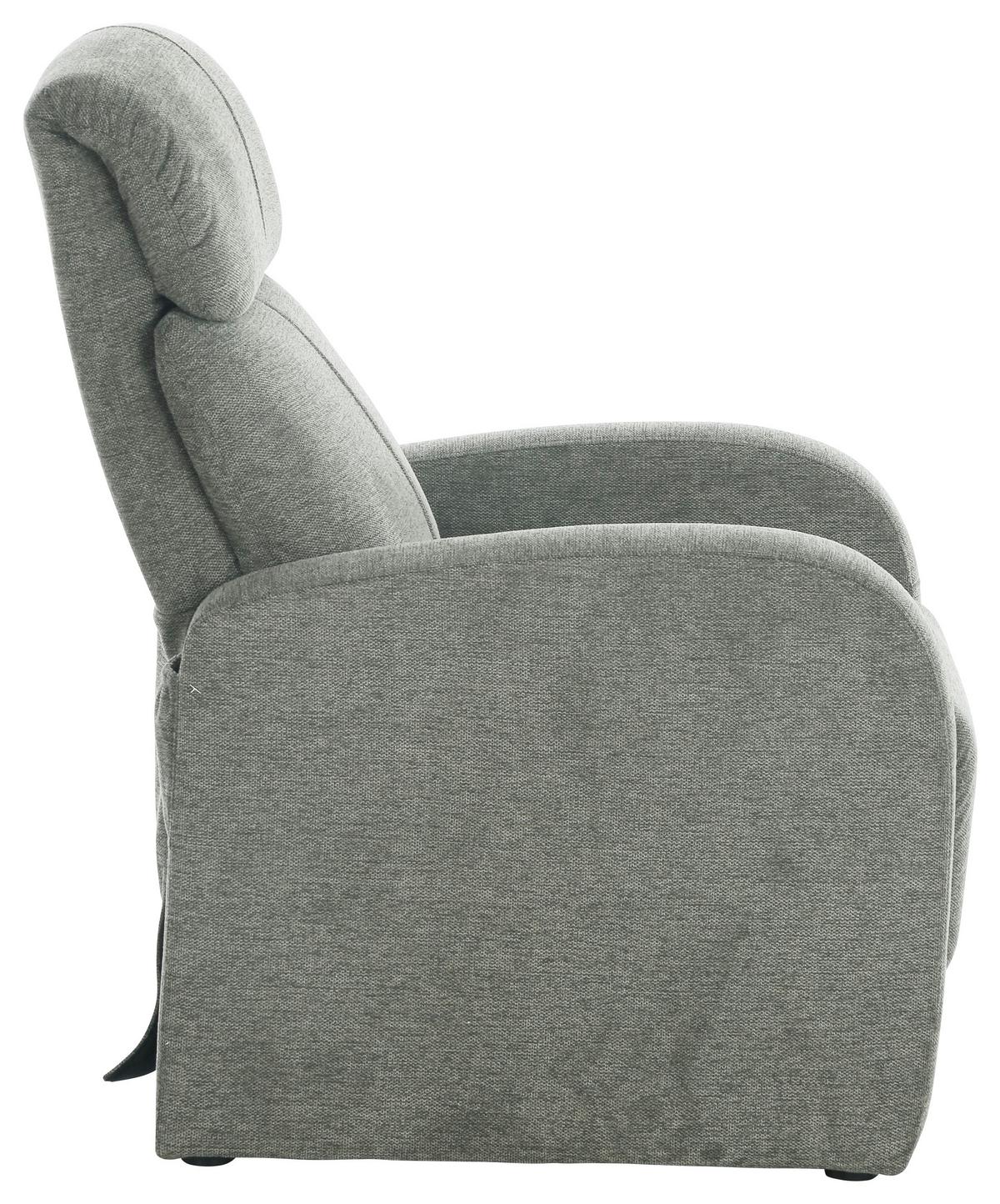 Tv-fotel Graz - világosszürke, Modern, textil/fa (74/104/90cm)