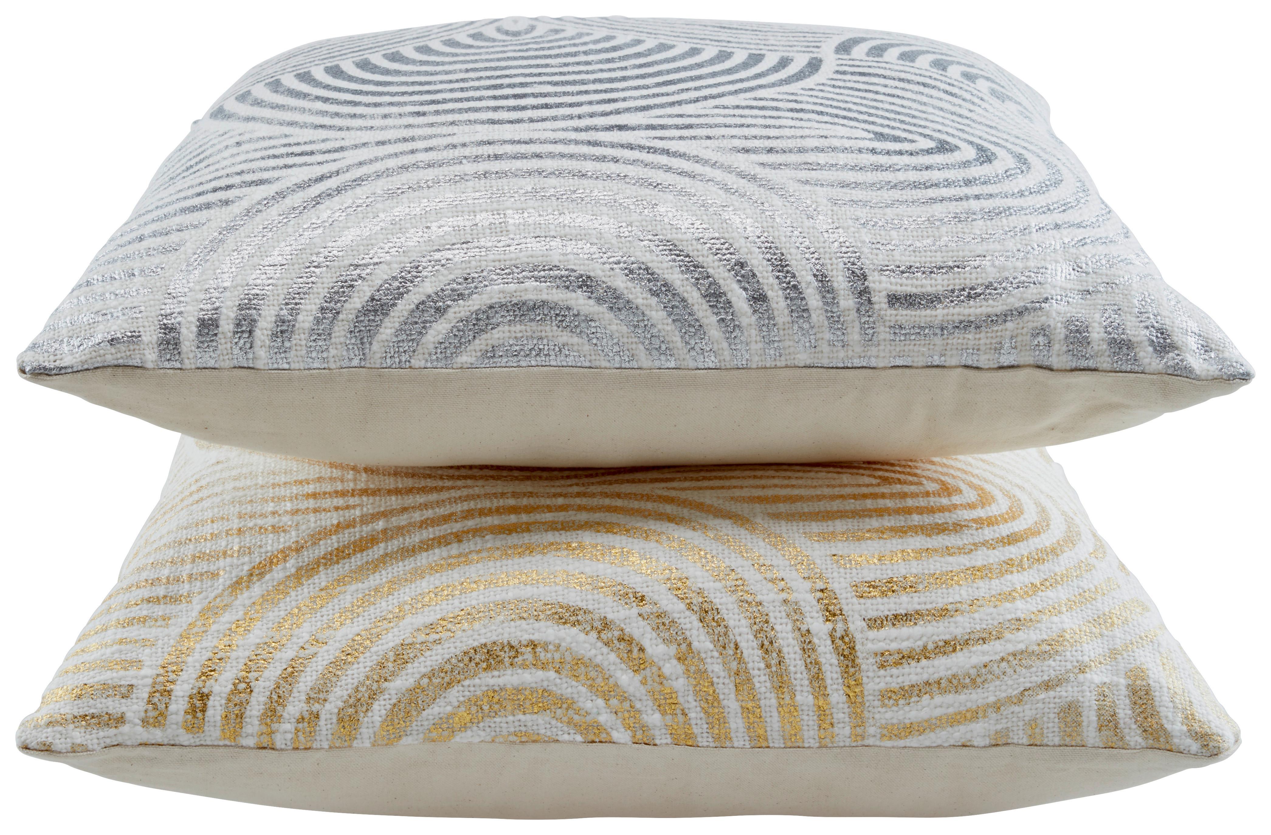 Zierkissen Orlanda - Goldfarben/Naturfarben, ROMANTIK / LANDHAUS, Textil (45/45cm) - James Wood