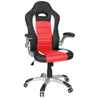 GAMINGSTUHL GAME SPORT Rot/Schwarz/Weiß - Rot/Silberfarben, MODERN, Kunststoff/Textil (64/118/57cm) - MID.YOU