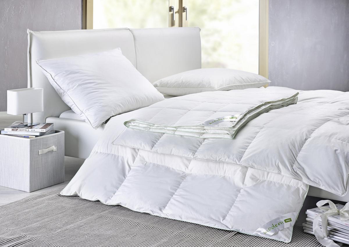 PÉŘOVÁ PŘIKRÝVKA Modern-lehká, 135/200 cm - bílá, textil (135-140/200cm) - Nadana