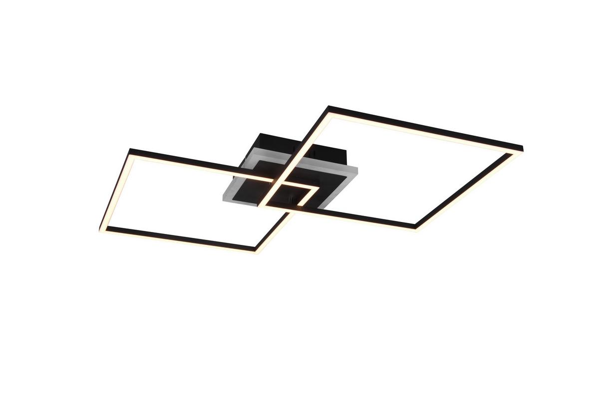 Led-deckenleuchte Arribo L: 61 Cm Mit Farbwechsler - Schwarz, Basics, Metall (61/61/8cm)