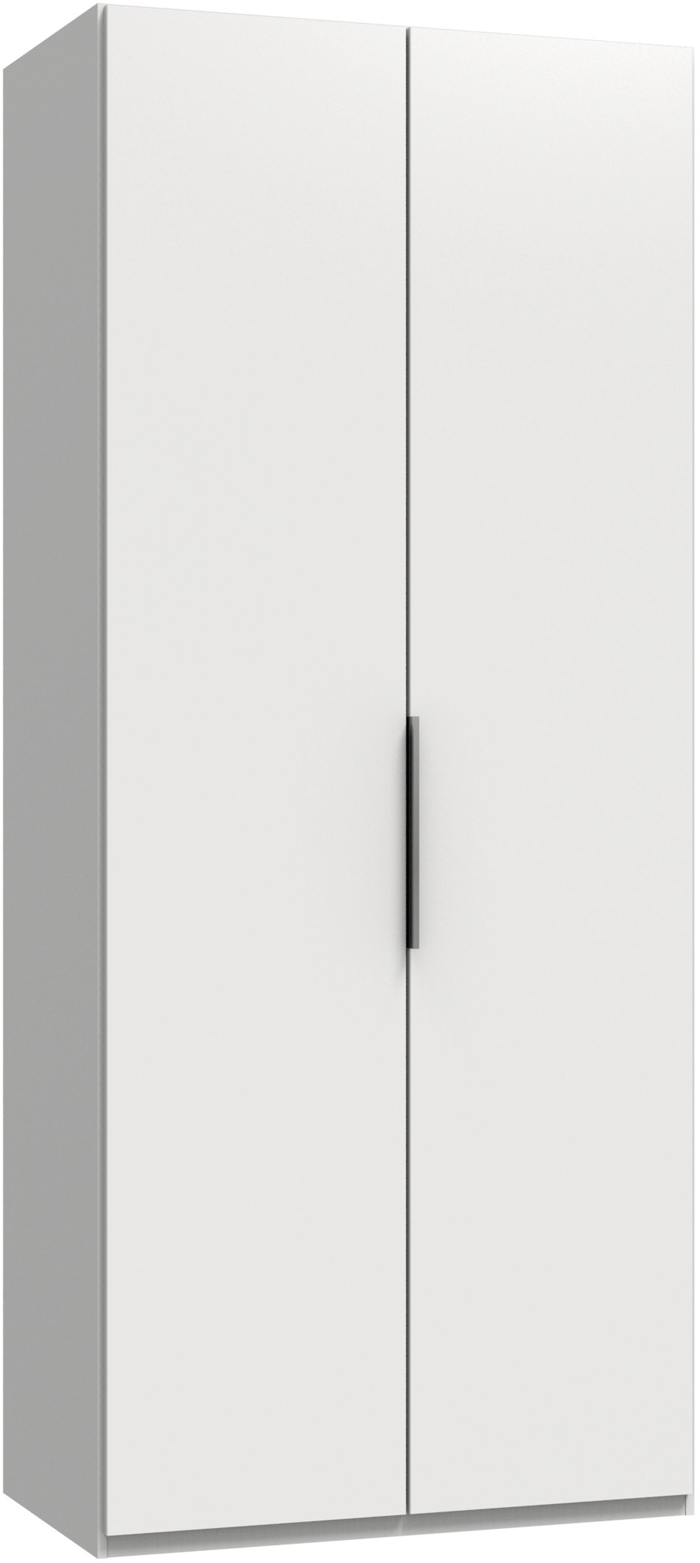 Drehtürenschrank 100 Cm Level, Weiß - Weiß, MODERN, Holzwerkstoff (100/236/58cm) - MID.YOU