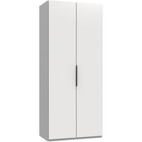 Drehtürenschrank 100 Cm Level, Weiß - Weiß, MODERN, Holzwerkstoff (100/236/58cm) - MID.YOU