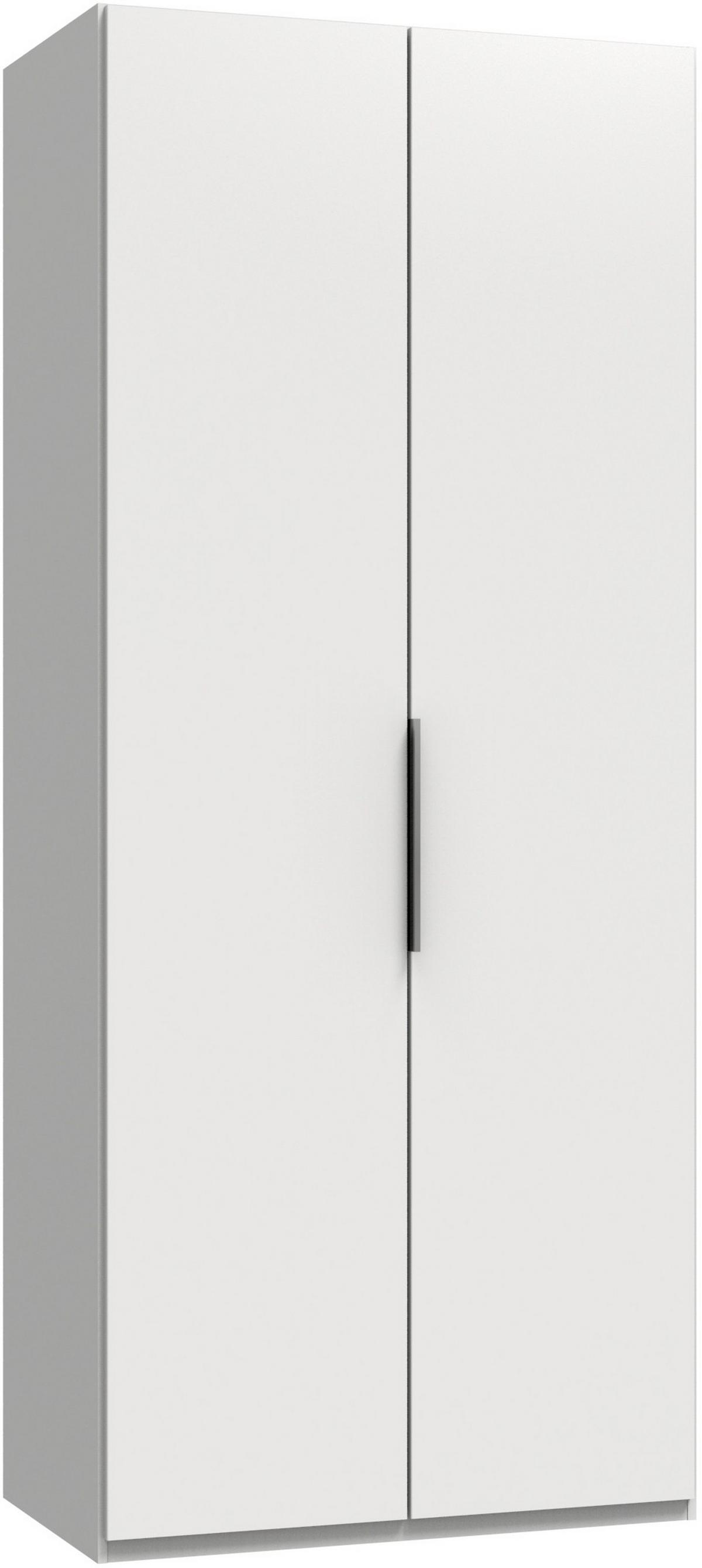 Drehtürenschrank 100 Cm Level, Weiß - Weiß, MODERN, Holzwerkstoff (100/236/58cm) - MID.YOU