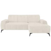 Ecksofa mit USB Anschluss Sano, Creme, S: 258x180 cm - Creme/Schwarz, MODERN, Textil (258/180cm) - Livetastic