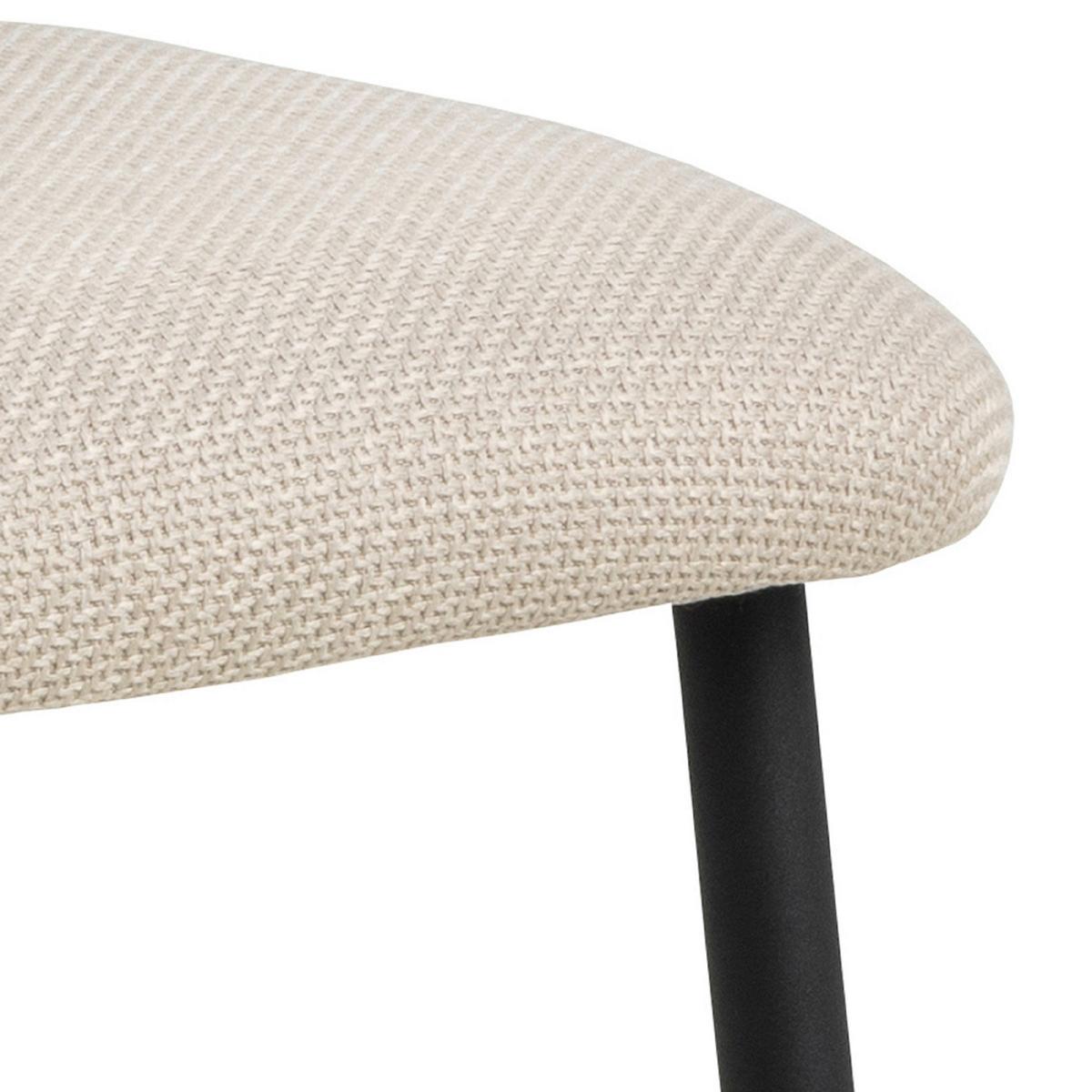 Stolička béžová - čierna/béžová, Design, kov/textil (43,5/78,5/53cm) - MID.YOU