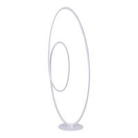 LED-Stehlampe dimmbar Weiß Rund, Drehdimmer - Weiß, Basics, Kunststoff/Metall (25/40cm) - Näve