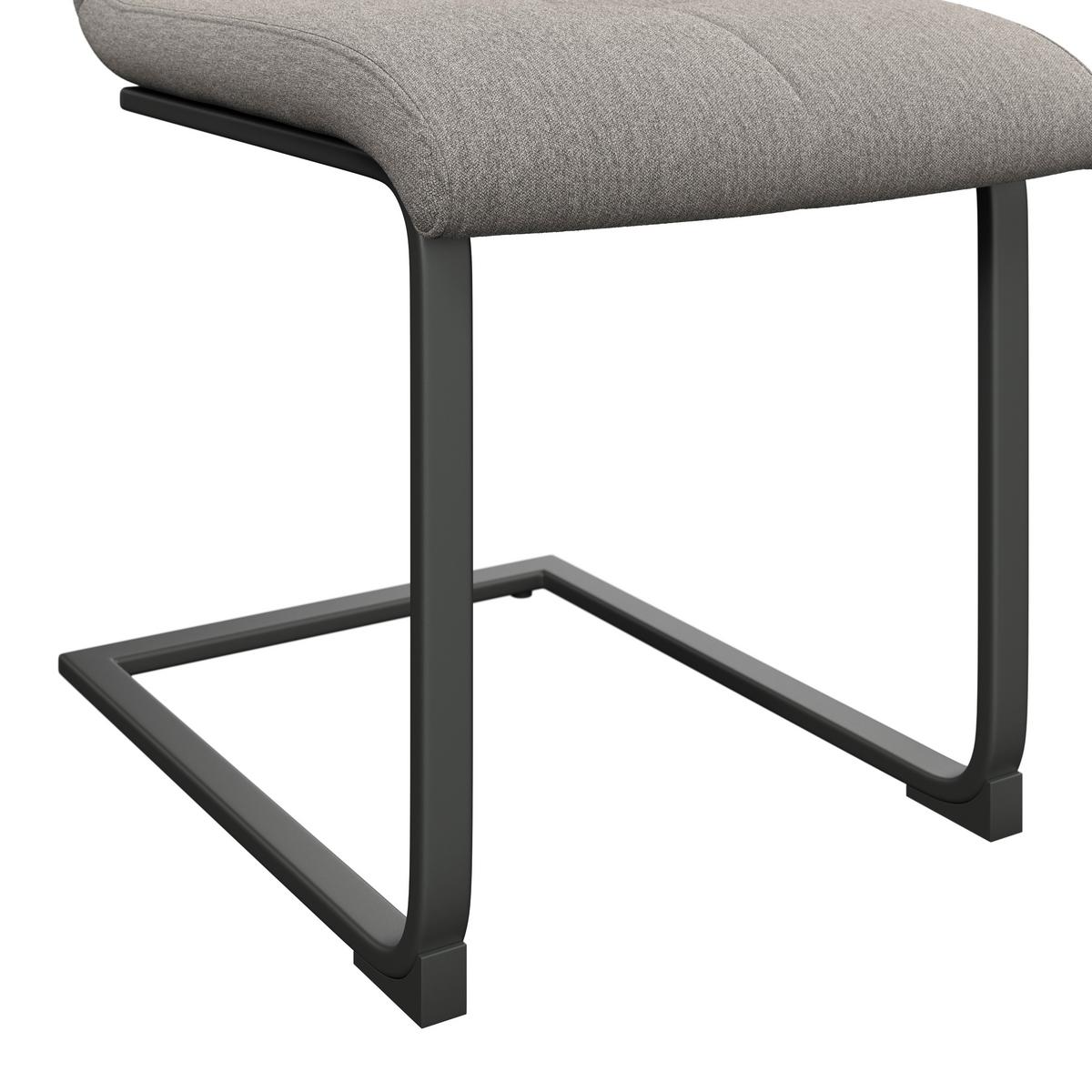 Schwingstuhl Tristan Webstoff hellgrau, B: 41cm - Hellgrau/Schwarz, MODERN, Holz/Textil (41/102/58cm) - James Wood