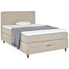 Boxspringbett mit Topper & Bettkasten 140x200 Kleopatra - Creme, KONVENTIONELL, Holz/Holzwerkstoff (140/200cm) - Ondega