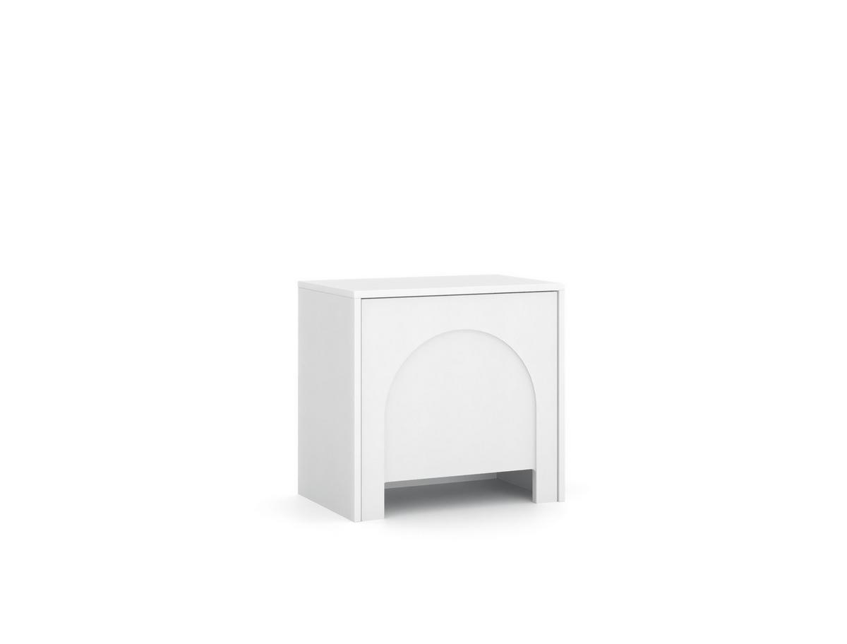 NOČNÍ STOLEK ARCO - bílá, Design, kompozitní dřevo (50/49/35cm)